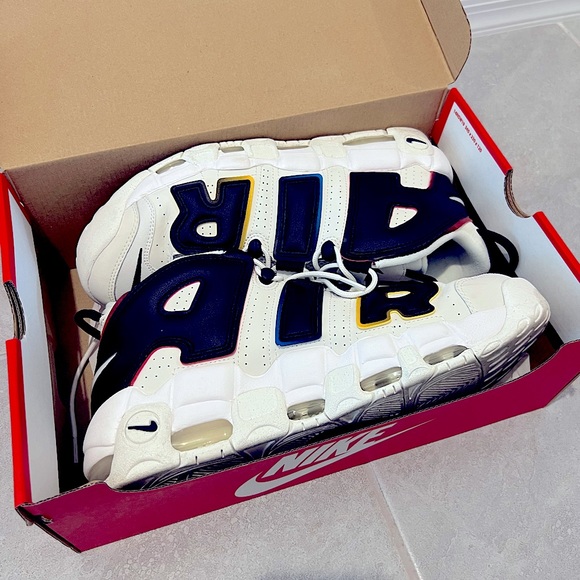 Nike Air More Uptempo 96, Trading Cards Primary Colors, Size 11.5 Men’s - Picture 4 of 5